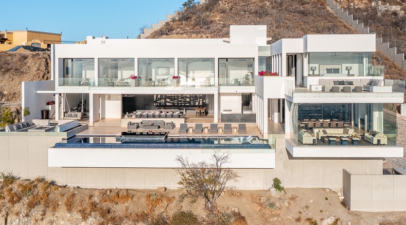 Bird's eye view of villa