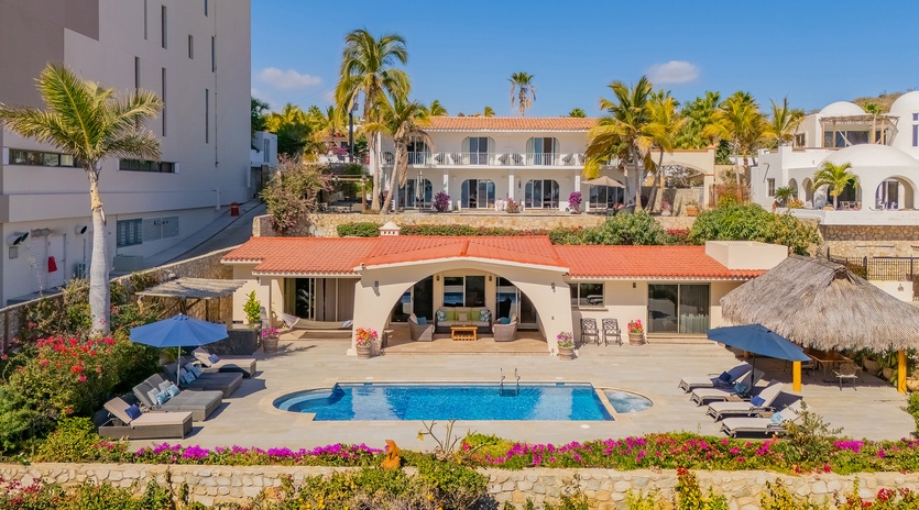 Bird's eye view of villa