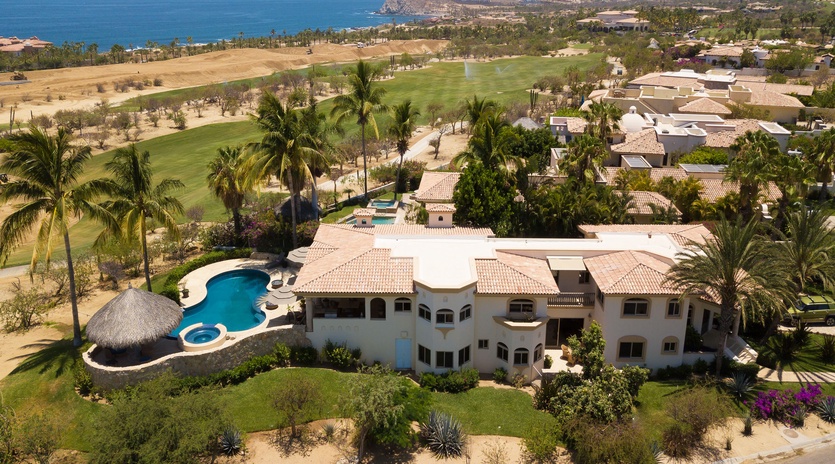 Aerial view of villa