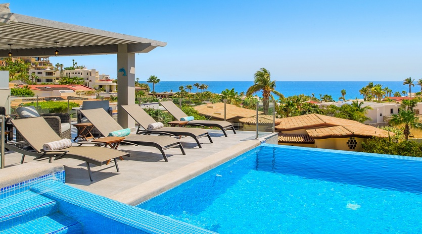 Poolside overlooking an incredible ocean view