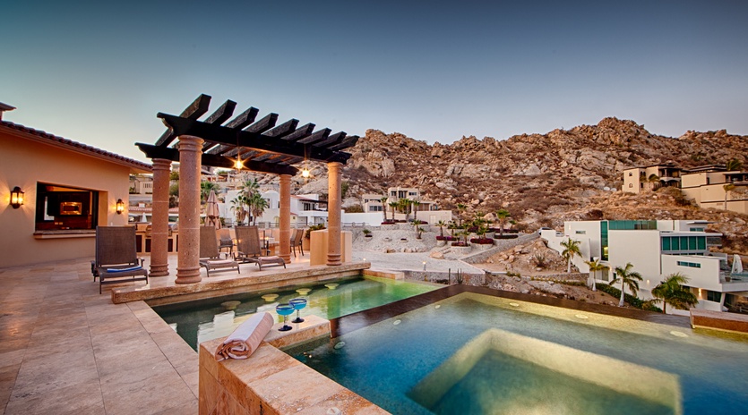 Beautiful views from the pool terrace at Villa Descanso