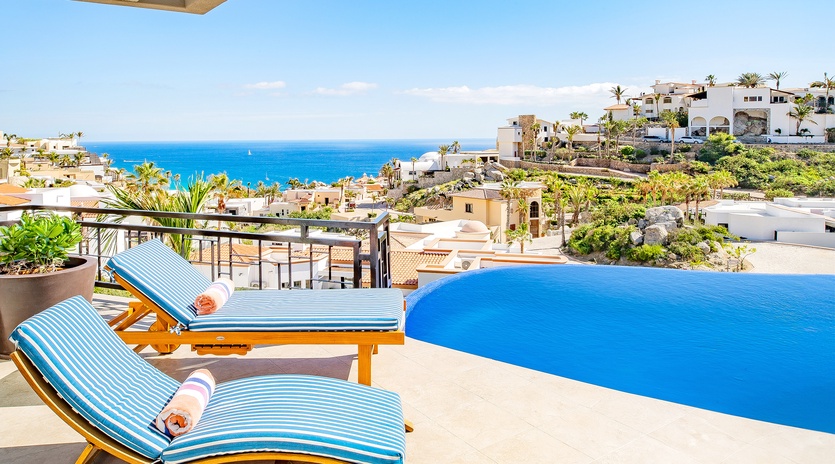 Lounge by the pool with an amazing ocean view