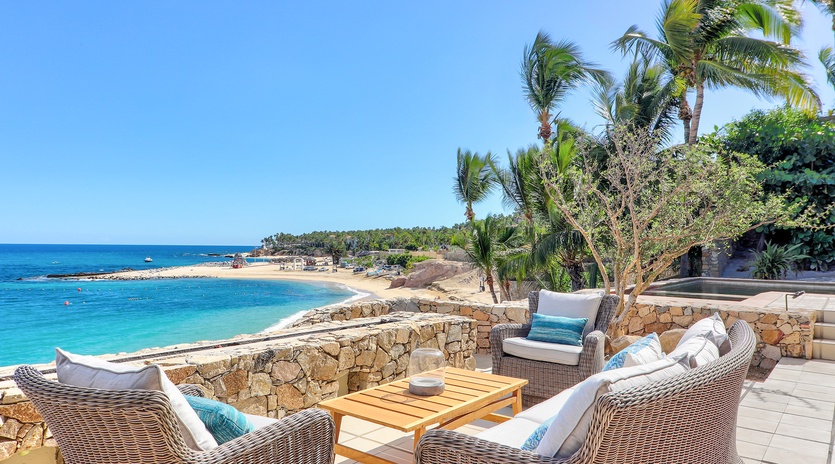 Terrace with beach view