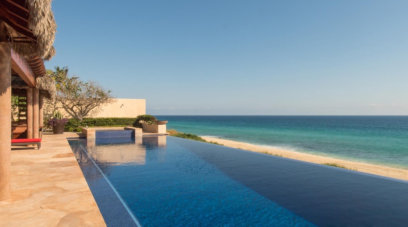 Pool with ocean view
