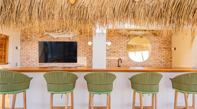 Palapa bar area