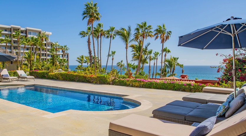 Gorgeous poolside with ocean views