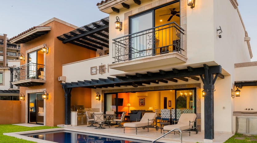 Poolside view of villa-3