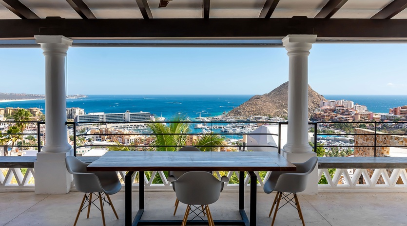 Terrace with ocean view