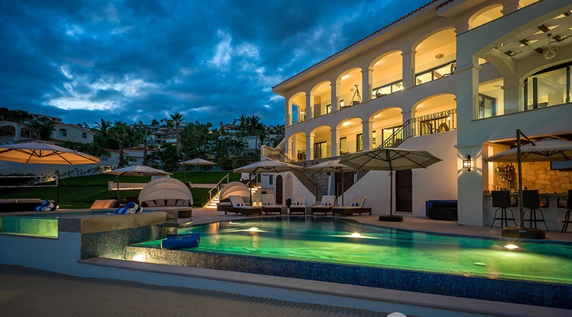Front view at night