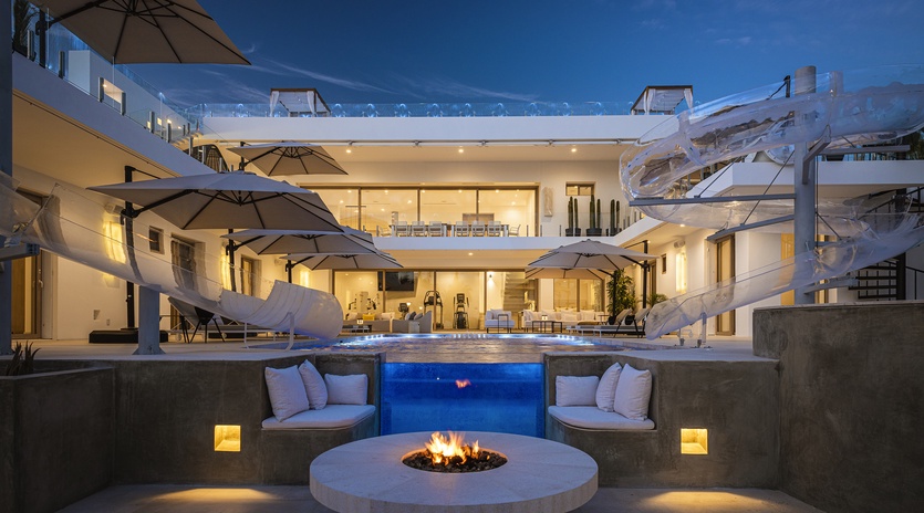 Firepit at dusk