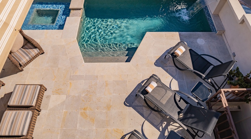 Poolside patio