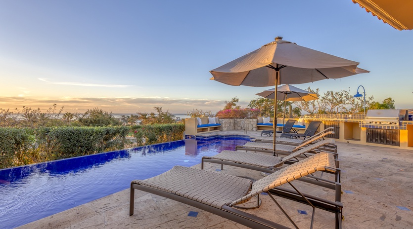 Poolside patio