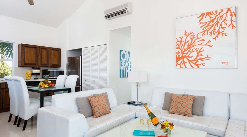 Living Room at IE VBL, Ocean Pt/Taylors, Turks & Caicos