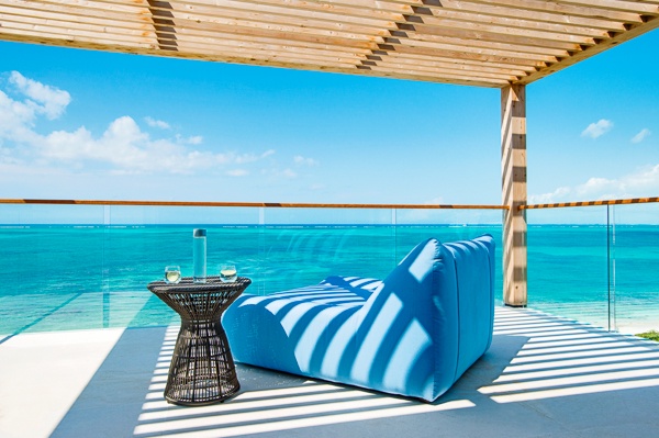 Terrace at TC BEB5, Babalua Beach, Turks & Caicos