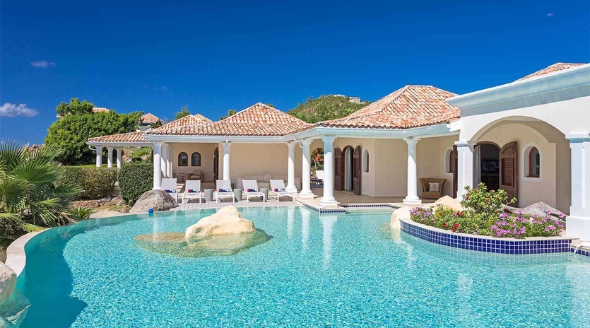 Villa Pool at PIE LAS, Simpson Bay Lagoon, St. Martin