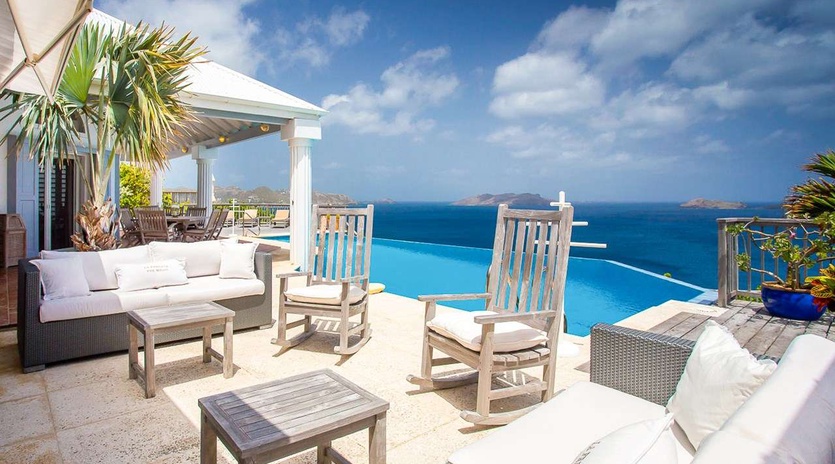 Patio at WV FRE, Pointe Milou, St. Barthelemy