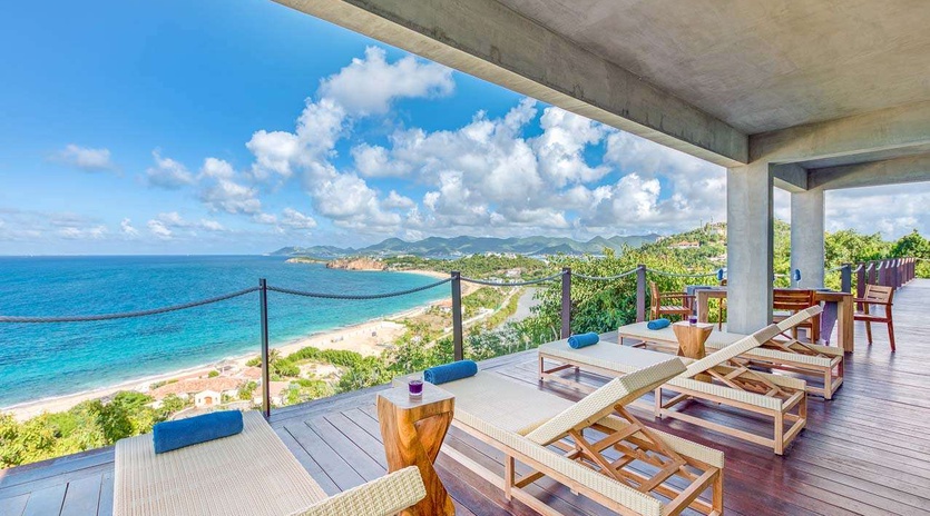 Veranda at PIE AMA, Hillside/Baie Rouge, St. Martin