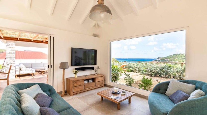 Living Room at WV APE, St. Jean, St. Barthelemy
