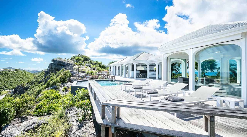 Deck at WV BYZ, Colombier, St. Barthelemy