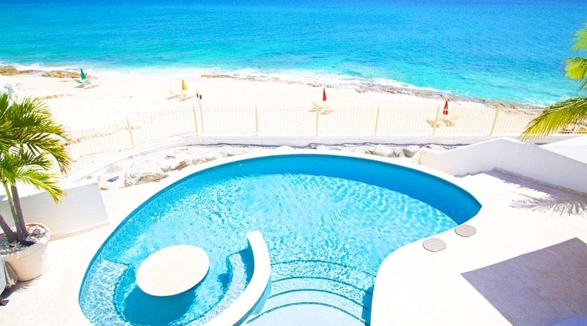 Villa Pool at PIE BAH, Beachfront/Cupecoy, St. Martin