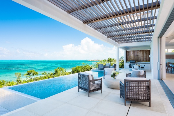 Terrace at TC BEB5, Babalua Beach, Turks & Caicos