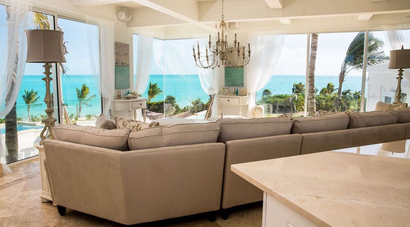 Living Room at TC PW, Long Bay Beach, Turks & Caicos