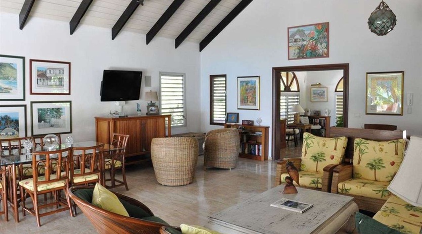 Living Room at PIE BAI, Beach Side/Baie Longue, St. Martin