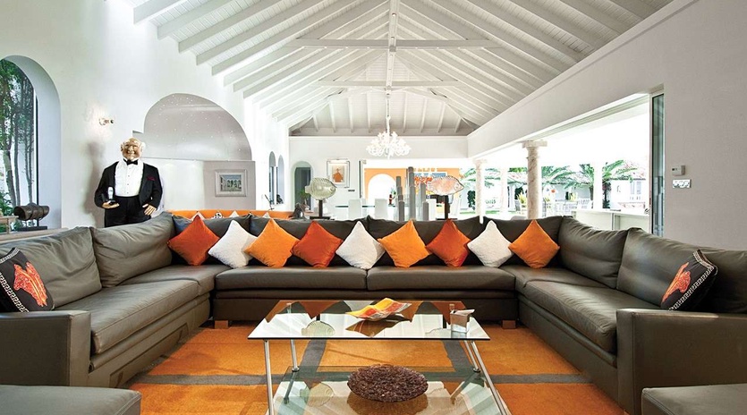 Living Room at PIE SAN, Hillside/Terres Basses, St. Martin