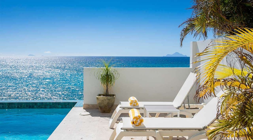 Villa Pool at PIE FAR, Beachfront/Cupecoy, St. Martin