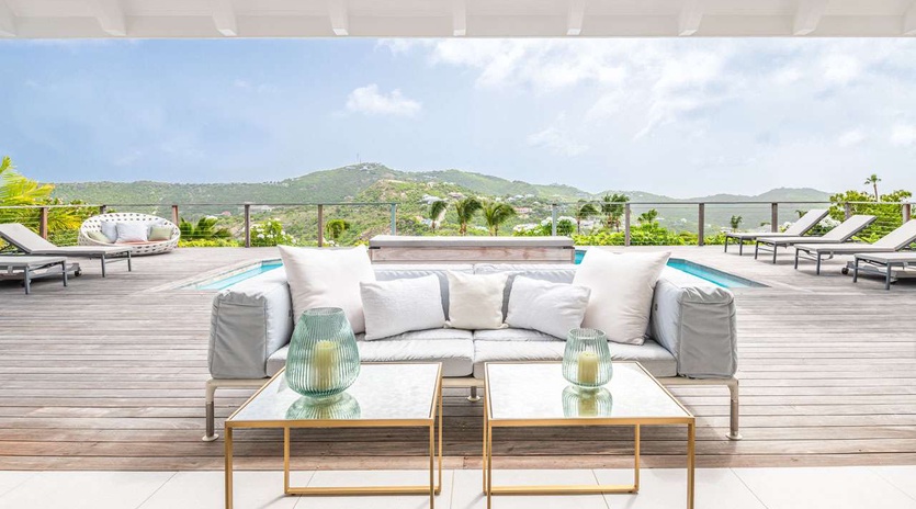 Deck at WV AIR, St. Jean, St. Barthelemy