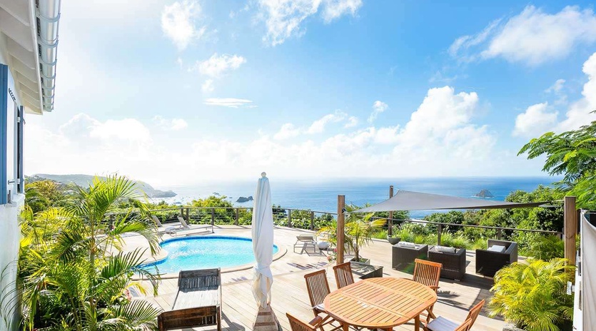 Patio at WV TAN, Colombier, St. Barthelemy