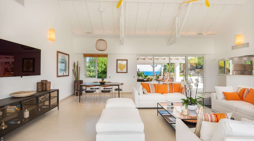 Living Room at WV LLA, St. Jean, St. Barthelemy