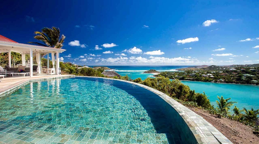 Villa Pool at WV NOC, Mont Jean, St. Barthelemy
