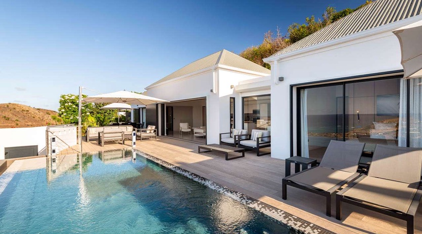 Villa Pool at WV CIO, Grand Cul de Sac, St. Barthelemy