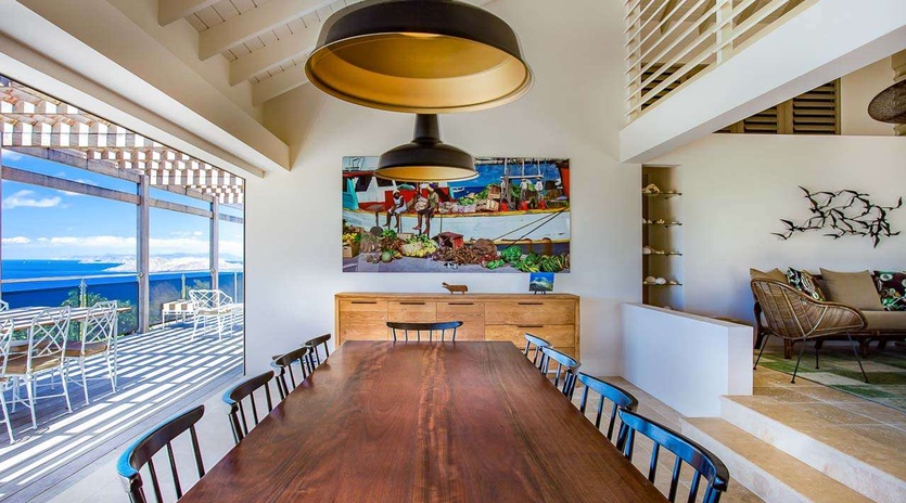 Dining Room at WV YEB, Pointe Milou, St. Barthelemy