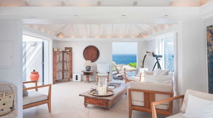 Living Room at WV MBA, Pointe Milou, St. Barthelemy