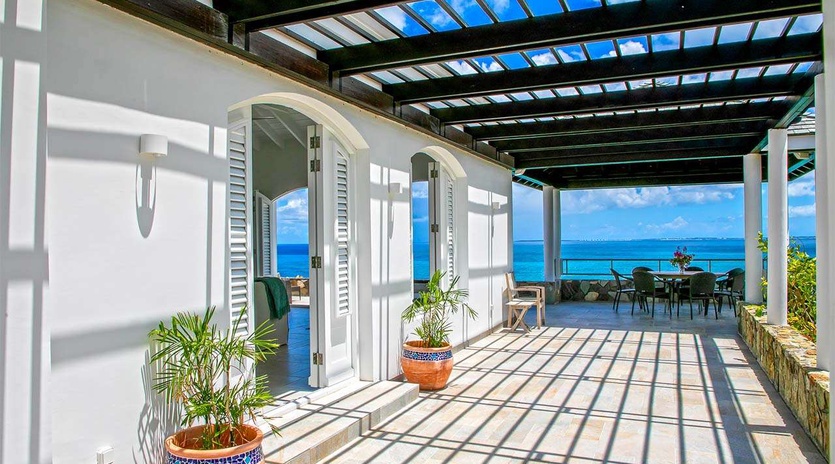 Veranda at PIE LIB, Beach Side/Baie Rouge, St. Martin