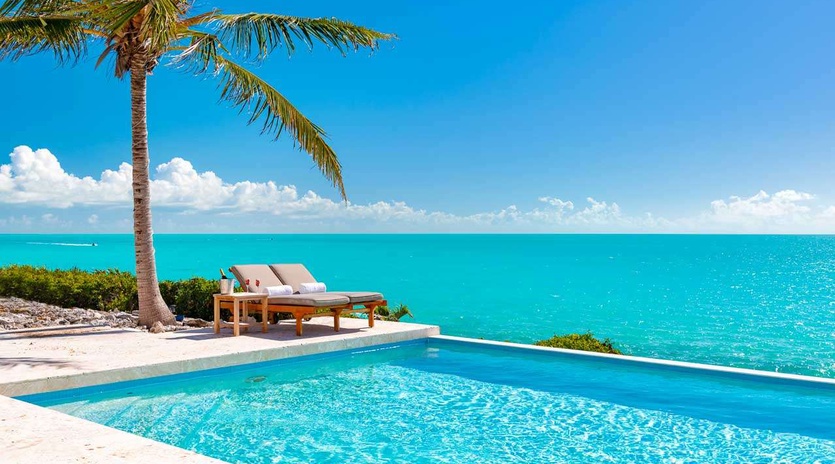 Villa Pool at TC BRE, Long Bay Beach, Turks & Caicos