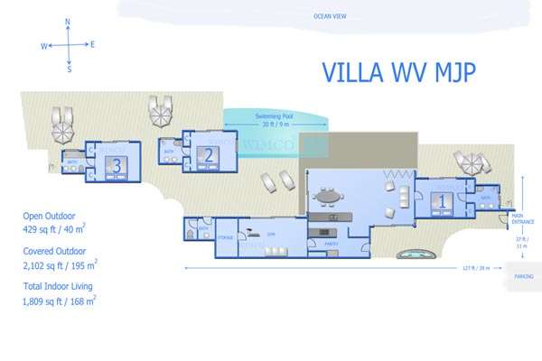 Floorplan of WV MJP, Flamands, St. Barthelemy
