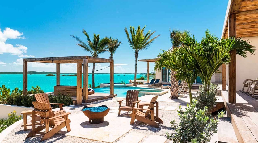 Patio at TC ALN, Chalk Sound/Taylors, Turks & Caicos