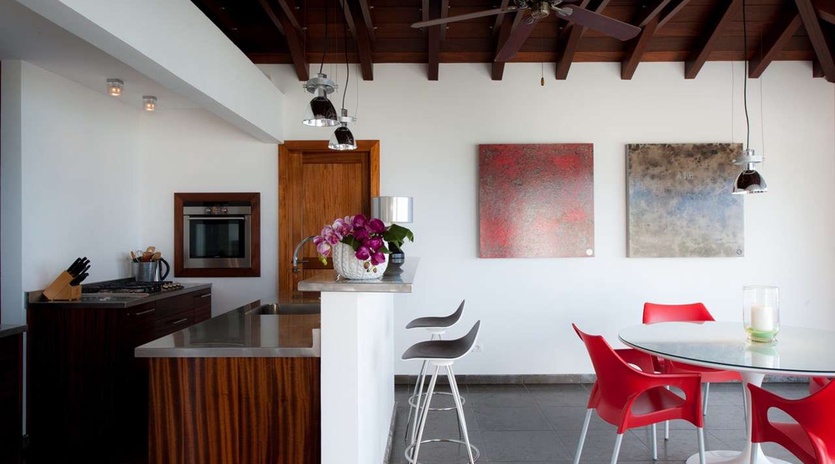 Kitchen at WV IDS, Pointe Milou, St. Barthelemy