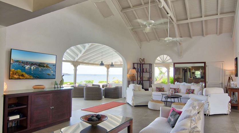 Living Room at WV SUN, Petit Cul de Sac, St. Barthelemy