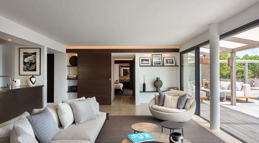 Living Room at WV ONE, Colombier, St. Barthelemy