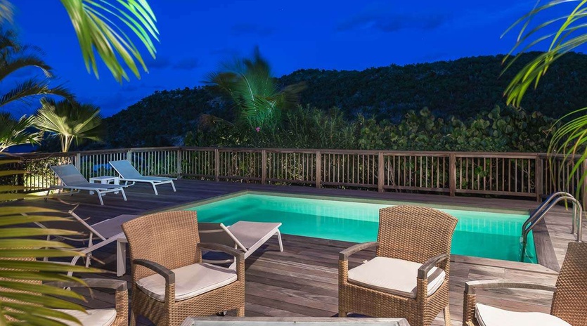 Deck at WV ART, Flamands, St. Barthelemy