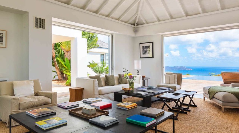 Living Room at WV ECO, Gouverneur, St. Barthelemy
