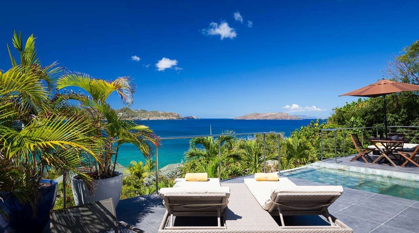 Deck at WV AUS, Pointe Milou, St. Barthelemy