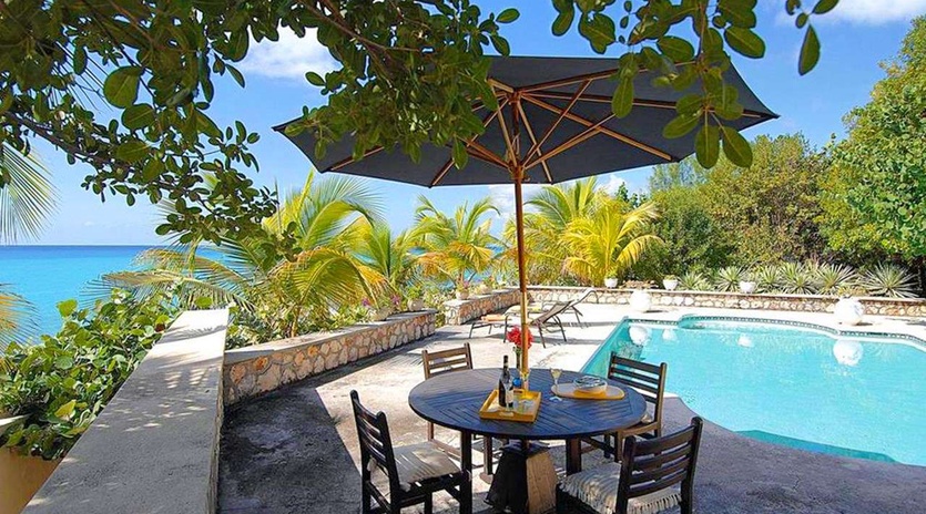 Terrace at PIE BAI, Beach Side/Baie Longue, St. Martin