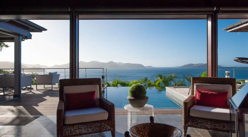 Living Room at WV IDS, Pointe Milou, St. Barthelemy