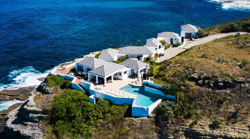 Aerial photo of WV MOZ, Pointe Milou, St. Barthelemy