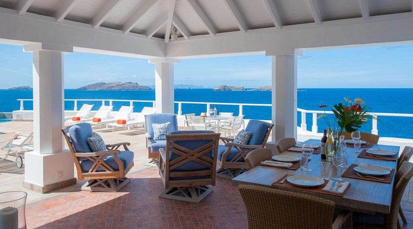 Dining Room at WV MOZ, Pointe Milou, St. Barthelemy